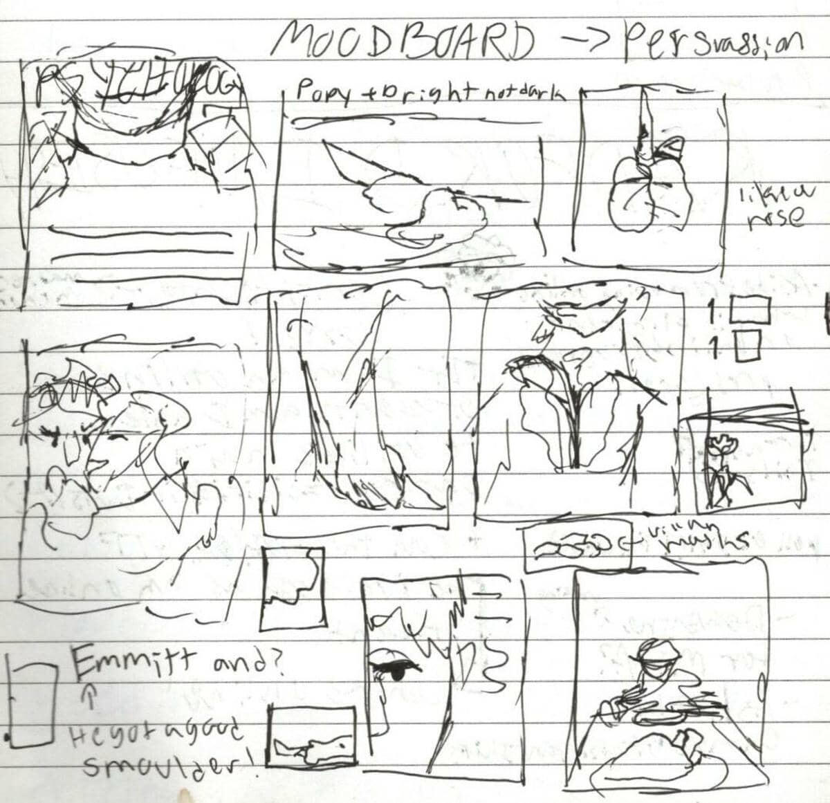 single page sketches