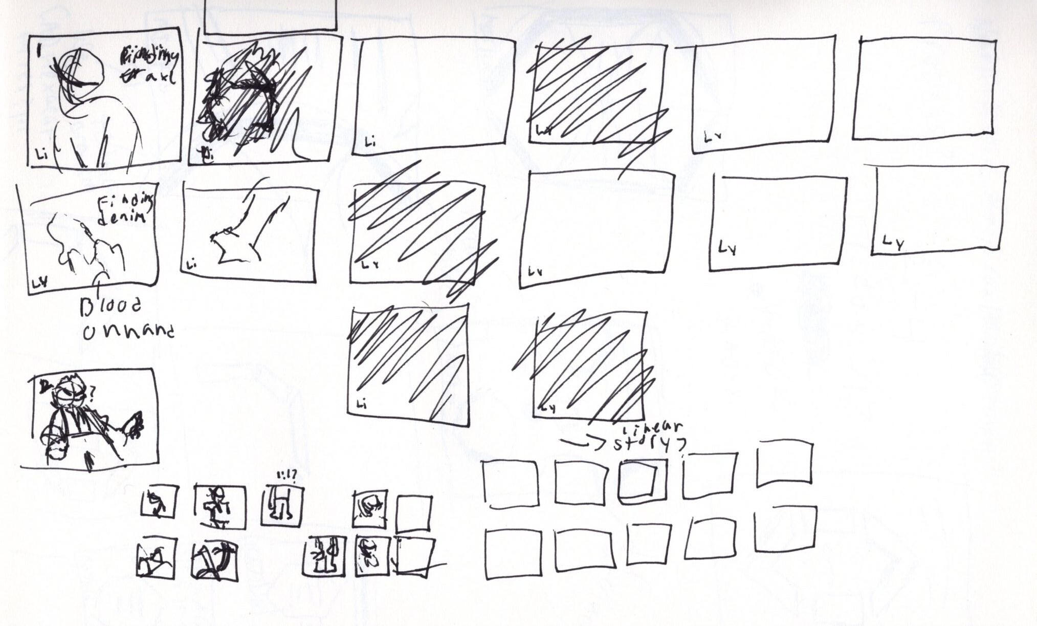 sketches of layouts + compositions