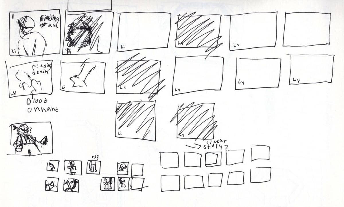 sketches of layouts + compositions
