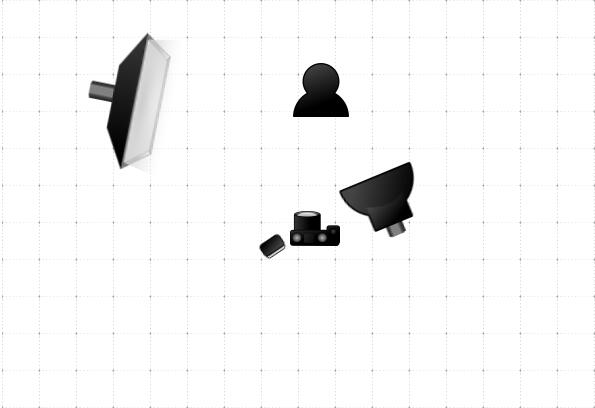 strobe + 32x24” soft box, strobe + gridded 20” beauty dish