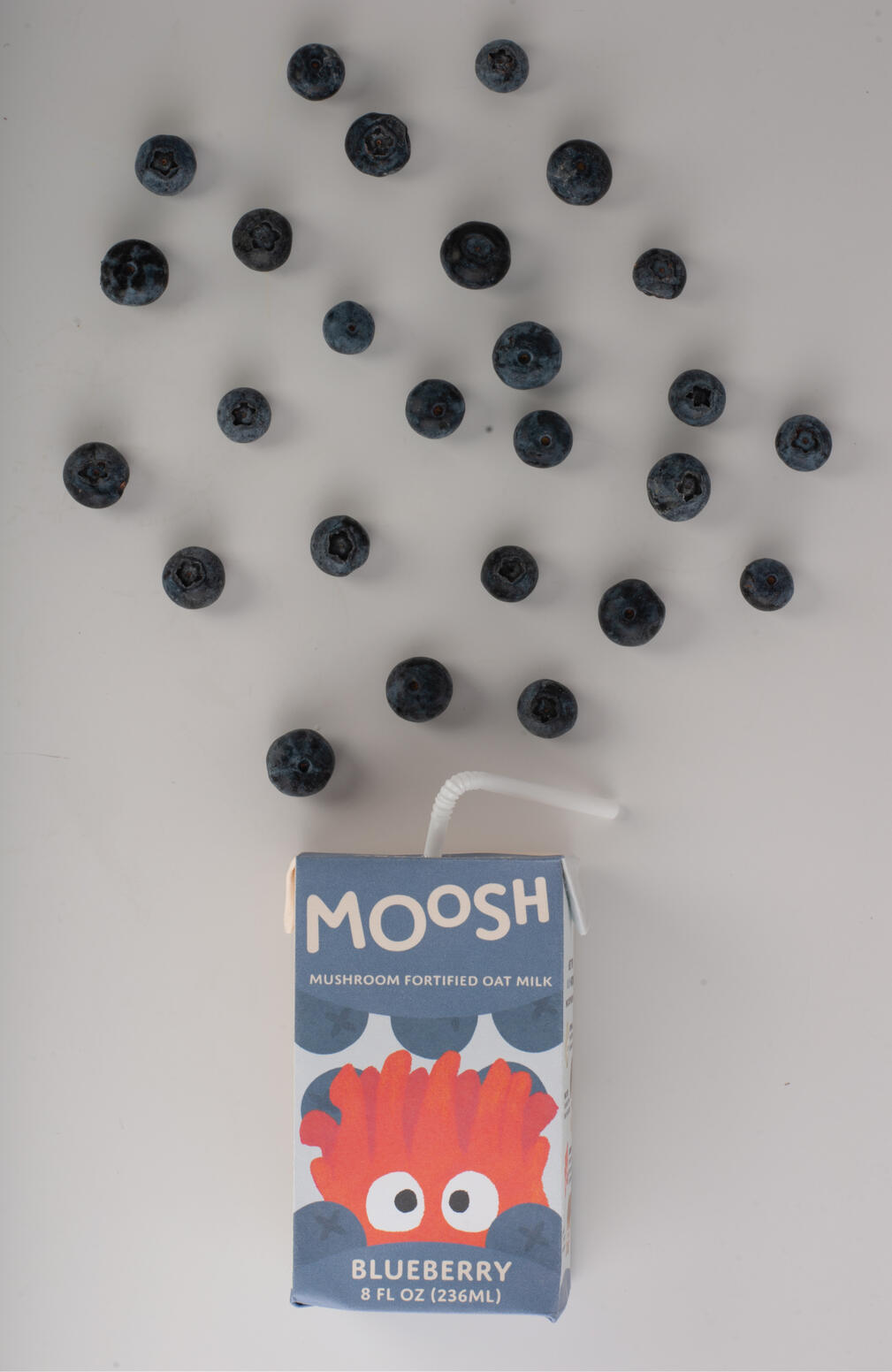 spilling blueberries