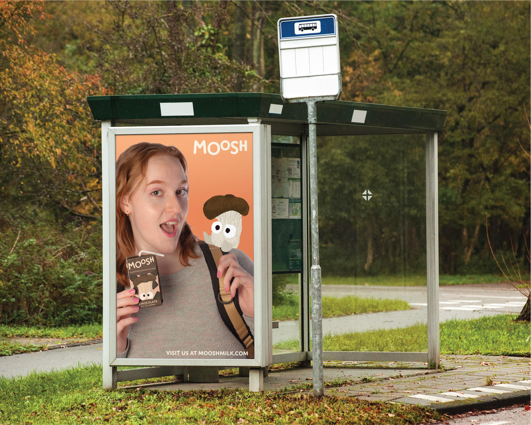 bus stop advertisement