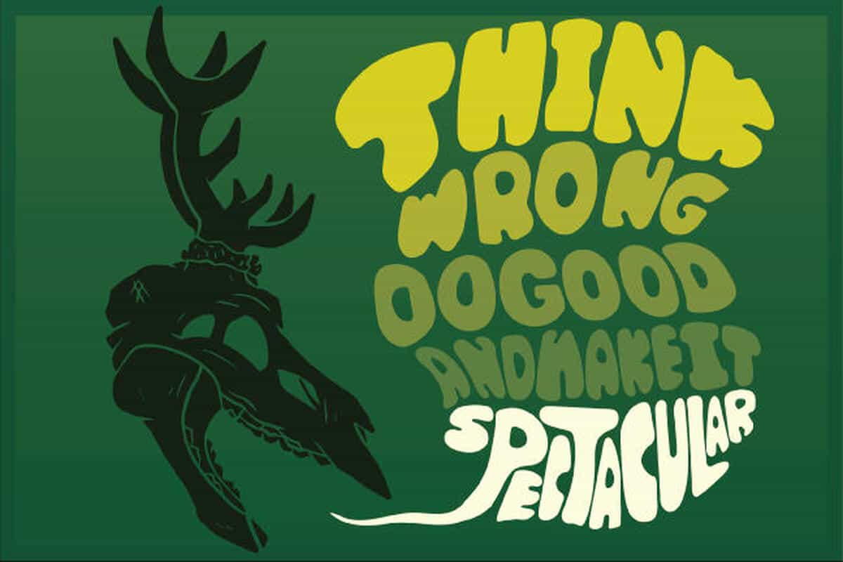 deer skull quote illustration