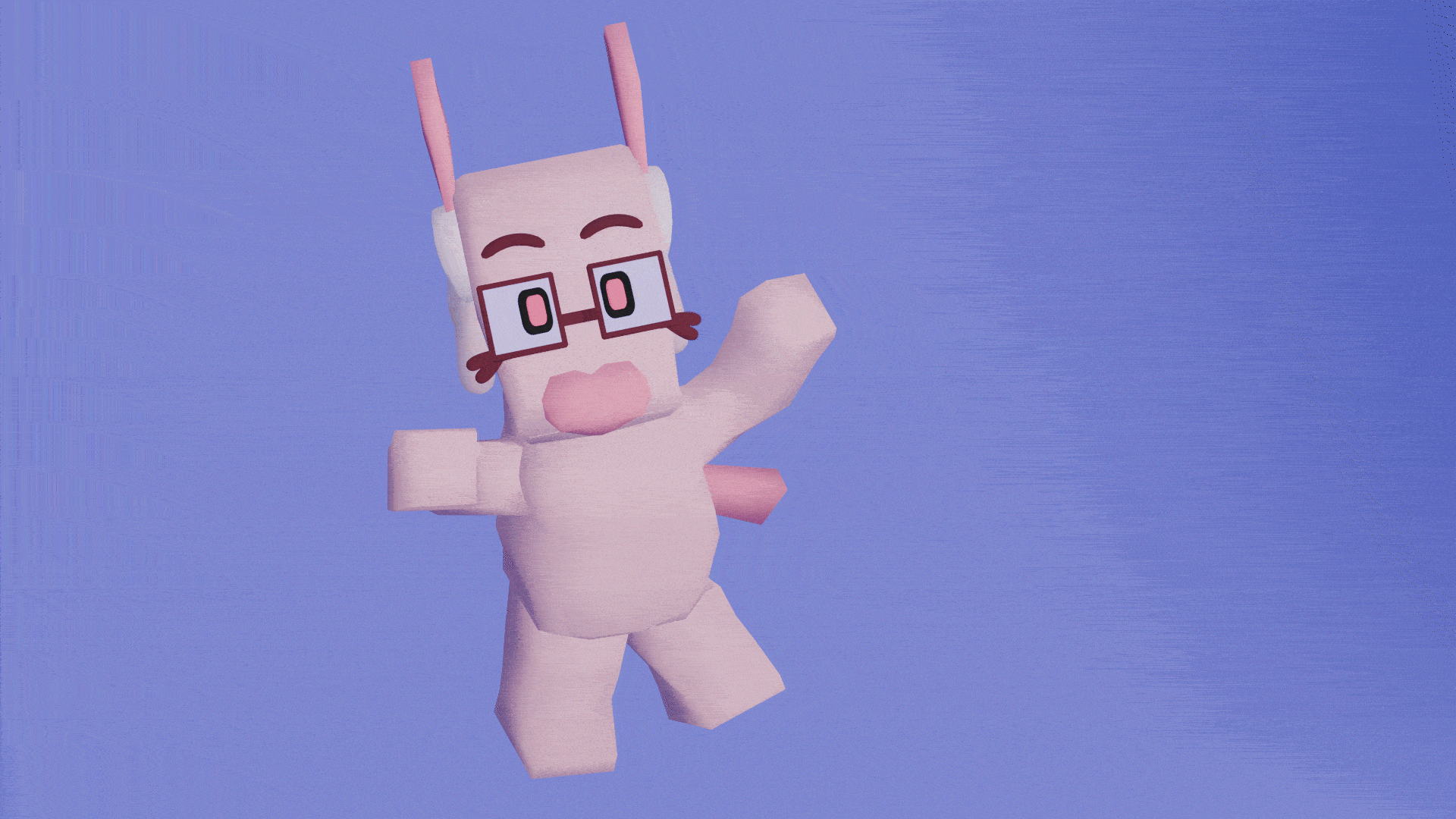 pink dog loop animation