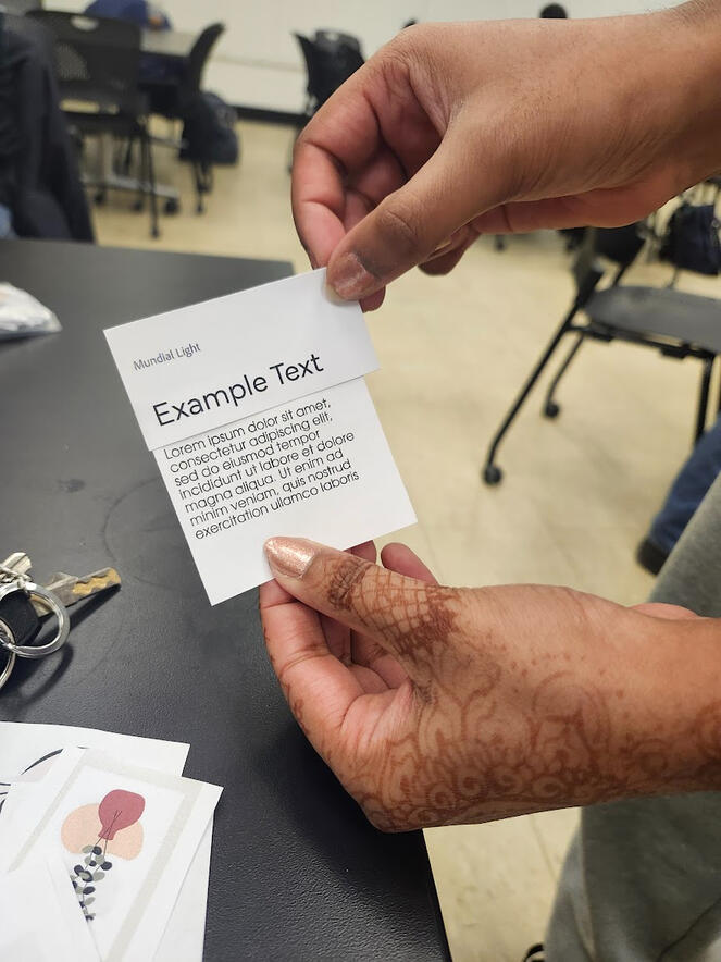 type and image activity
