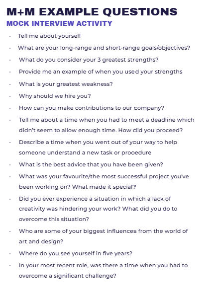 mock interview resources
