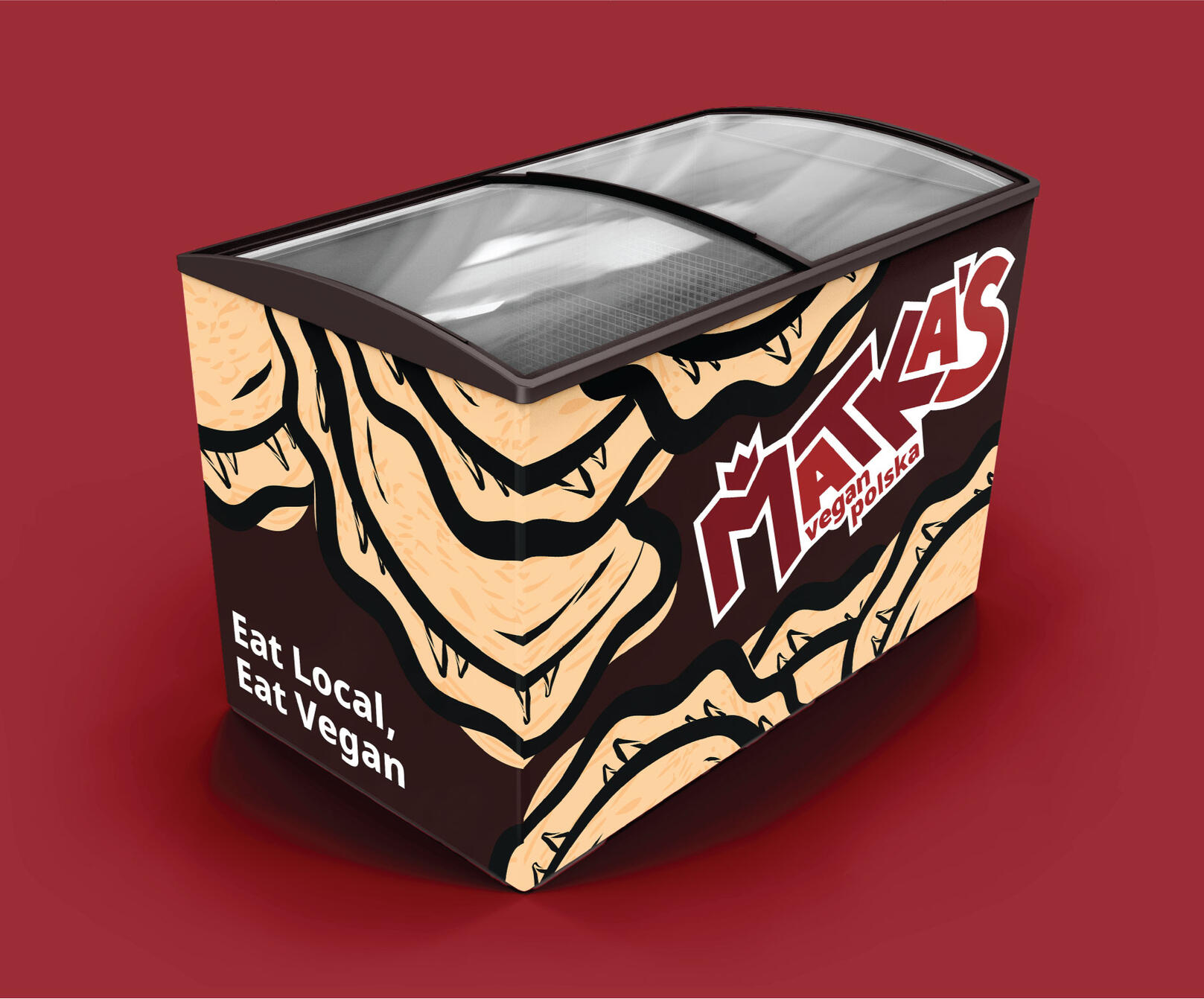 branded in-store floor freezer