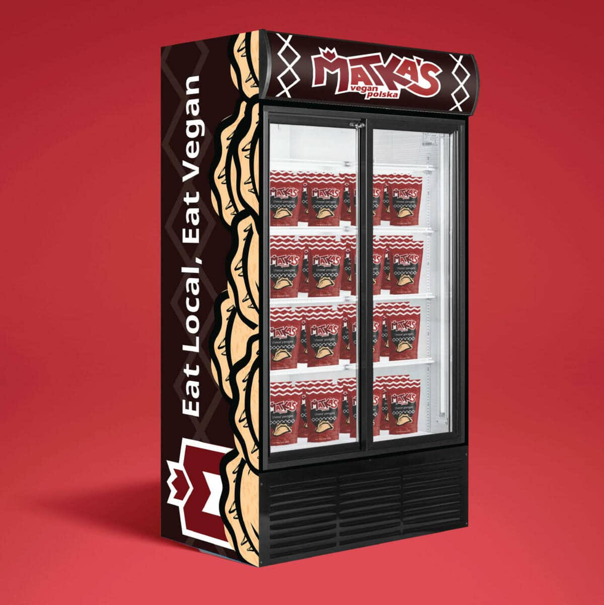 branded standing in-store freezer