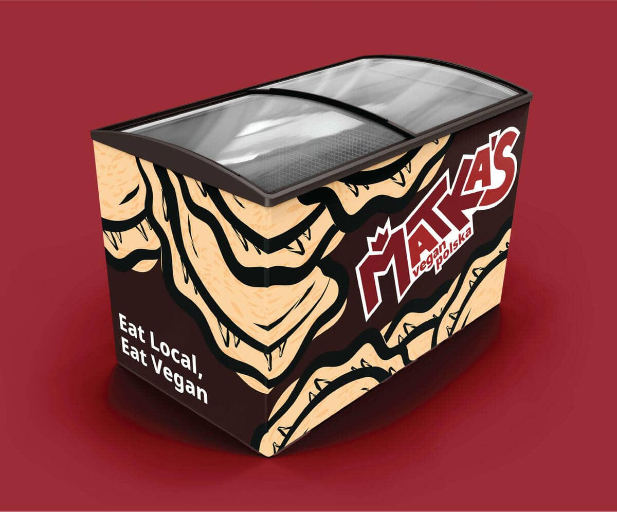 branded in-store floor freezer