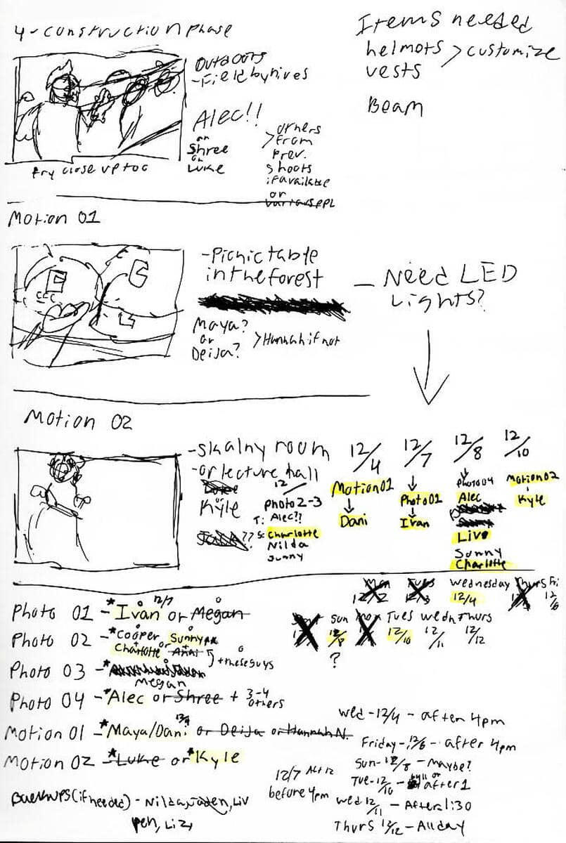 initial photo planning + ideas