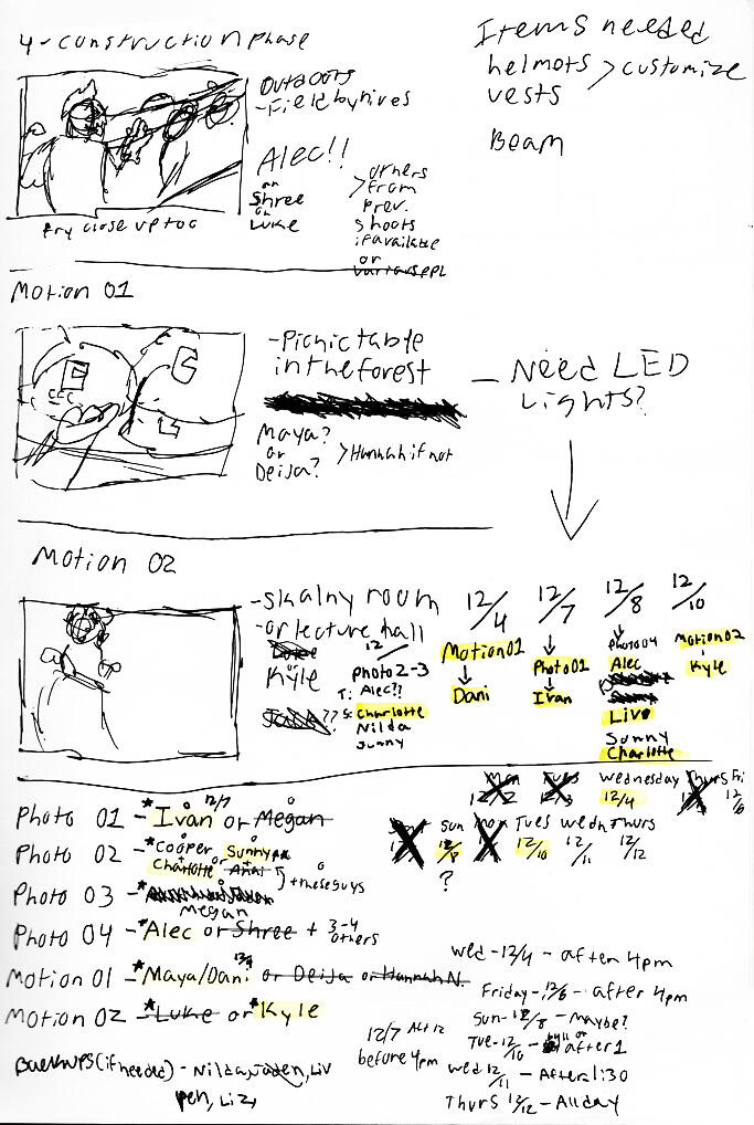 initial photo planning + ideas
