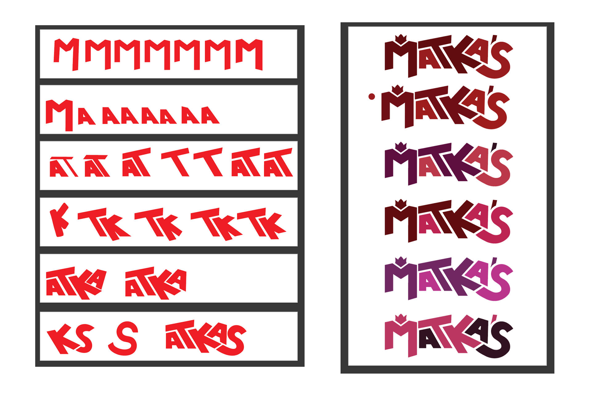 letterform and color refinement