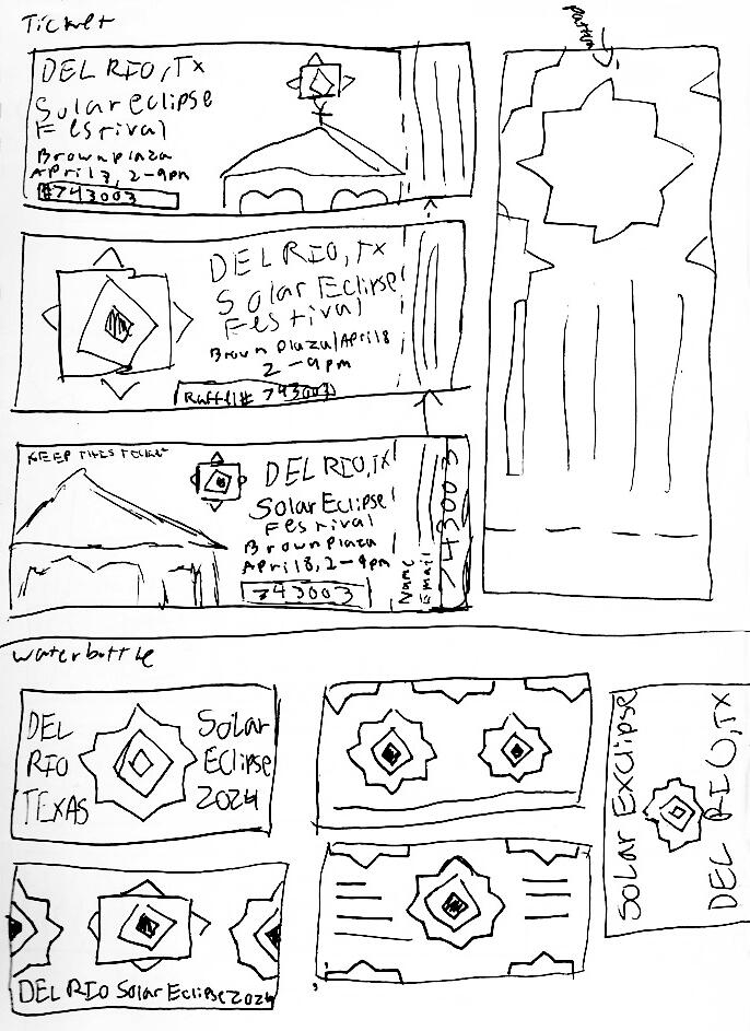 tickets &amp; water bottle lables