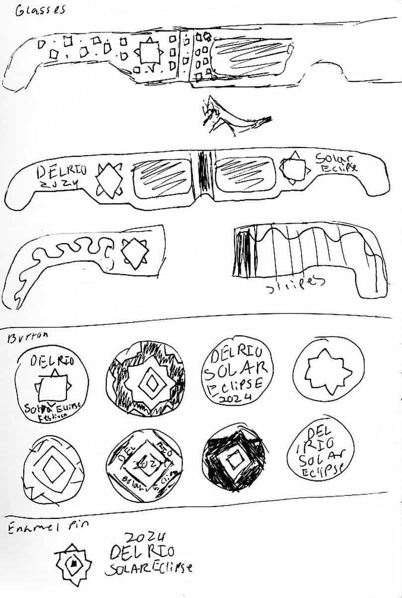 eclipse glasses & buttons