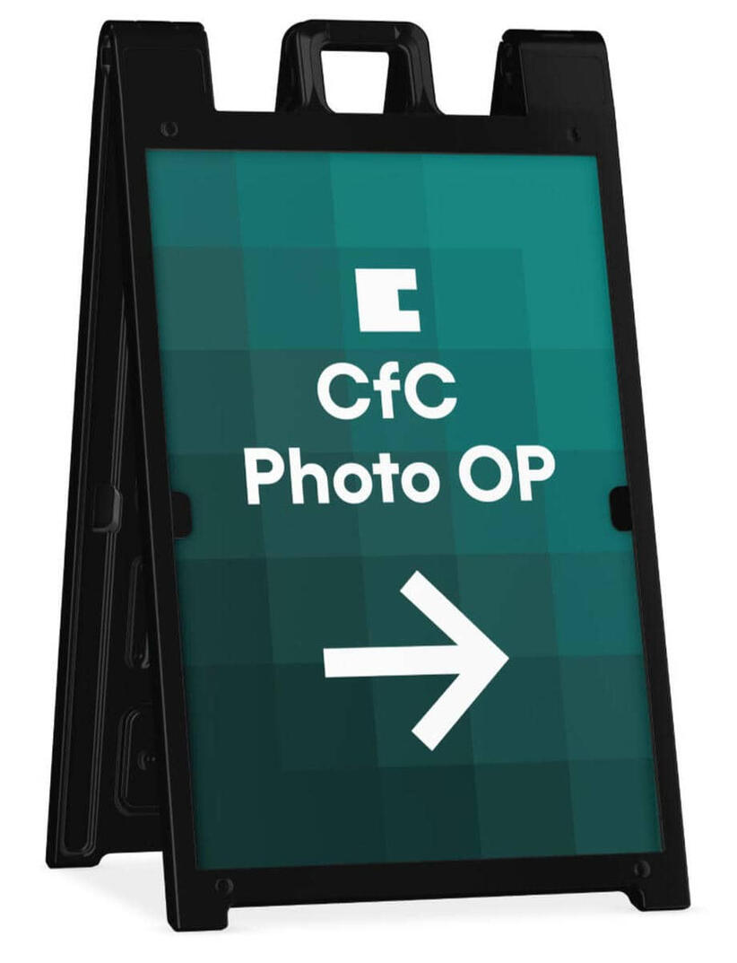 photo op a-frame