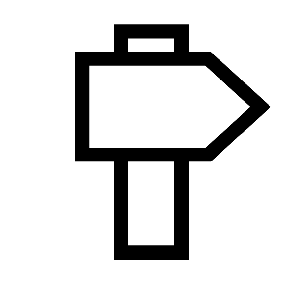 directional sign single
