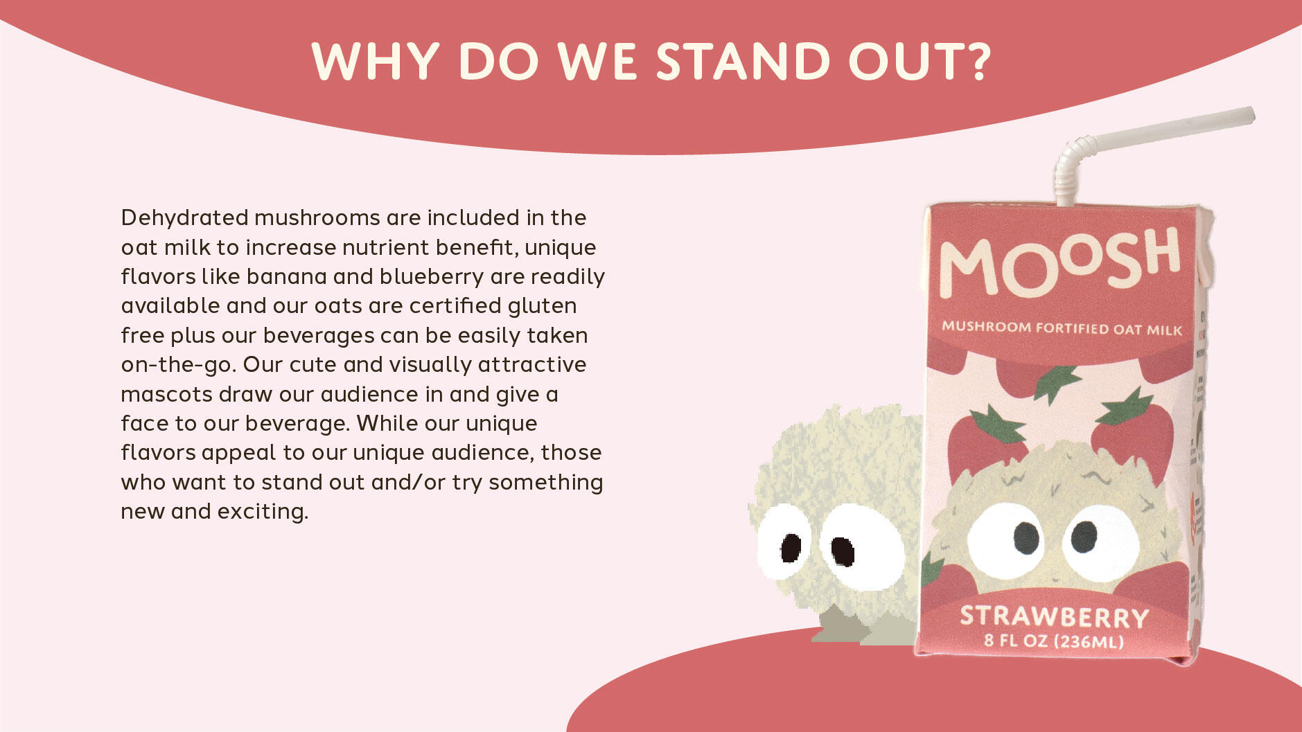 Bold white text reading 'RESEARCH' centered on a curved red banner above a background of scattered strawberries on light pink.